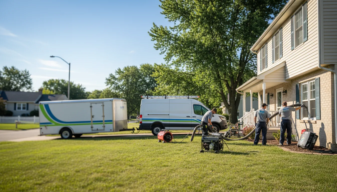 Flooded Basement Restoration And Cleanup With Repair in Forsyth, IL near me
